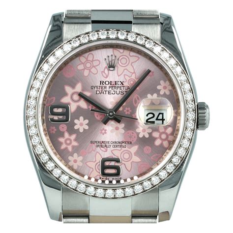 rolex floral dial review|rolex 116244 pink floral.